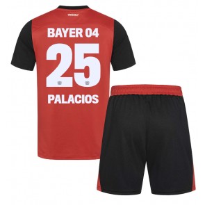 Billiga Bayer Leverkusen Exequiel Palacios #25 Hemmatröja Barn 2024-25 Kortärmad (+ Korta byxor)